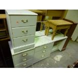 A MODERN DRESSING TABLE, a pair of bedsides and a stool (4)