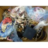 A LARGE COLLECTION OF COSTUME JEWELLERY, to include bracelets, necklaces, earrings, a watch etc