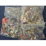 THREE BAGS OF COSTUME JEWELLERY