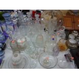 VARIOUS CUT/ETCHED/CLEAR GLASSWARES