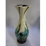 A BOXED MOORCROFT POTTERY VASE, Sea Holly design, impressed marks and dated 2006, height 22cm