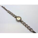 A LADIES MARCASITE DRESS WATCH