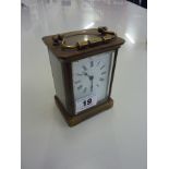 A BRASS CARRIAGE CLOCK, no key