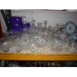 VARIOUS CUT GLASS, etc, to include boxed Edinburgh Crystal, silver mounted salts etc