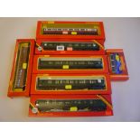 SEVEN BOXED ASSORTED TRI-ANG HORNBY RAILWAYS OO GAUGE COACHES, L.N.E.R., S.R., Caledonian, s.d. to