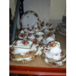 ROYAL ALBERT 'OLD COUNTRY ROSES' DINNER/TEAWARES, (over 30 pieces)