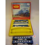 A BOXED TRI-ANG HORNBY OO GAUGE 'BLUE PULLMAN SET', comprising three car set (R.555, R.426, R.