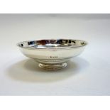 A SILVER TAZZA, London 1919, of Ogee shape with everted rim, 21cm diameter, approximately 11 troy
