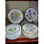 VARIOUS COLLECTORS PLATES, to include eight Worcester 'Herbs' plates, six Grafton Butterfly plates