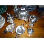 VARIOUS PLATED ITEMS, tea strainers etc (6)