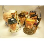 EIGHT ROYAL DOULTON LIMITED EDITION CHARACTER JUGS, relating to cricket,  to include 'Len Hutton'
