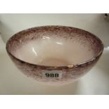 A MONART GLASS BOWL, diameter 23cm