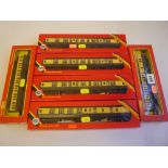 SIX BOXED OF ASSORTED TRI-ANG HORNBY AND HORNBY RAILWAYS OO GAUGE G.W.R. COACHES, (R.332, R.334, R.