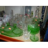 VARIOUS COLOURED/CUT/ETCHED GLASS, etc