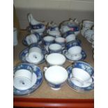 WEDGWOOD 'BLUE SIAM' TEAWARES, GRAVY BOAT, etc (26)