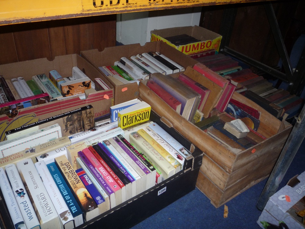 SIX BOXES OF BOOKS