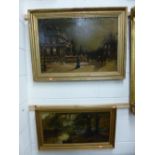 LAYCOCK PHILLIS E. GILT FRAMED OIL ON CANVAS, woodland scene and another picture (2)