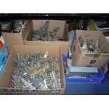 A LARGE QUANTITY OF CONSTRUCTED AND PAINTED MODEL AIRCRAFT KITS, some damage, with a quantity of