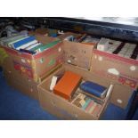 NINE BOXES OF BOOKS