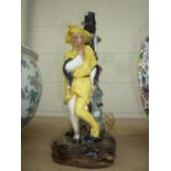 A JESTER TABLE LAMP, height 28cm