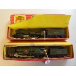 TWO BOXED AND PART BOXED HORNBY DUBLO LOCOMOTIVES, 'Barnstaple' No.34005 (2235) and 'Cardiff Castle'