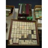 A COLLECTION OF CIGARETTE CARDS TO A DISPLAY FRAME, John Players characters of Dickens (50),