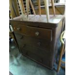 A VICTORIAN MAHOGANY CHEST, of two short and three drawers (s.d.)