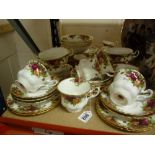 ROYAL ALBERT 'OLD COUNTRY ROSES' TEA/DINNERWARES, (over 40 pieces)