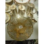 A FIVE PIECE ELKINGTON PLATE TEA SERVICE, and a cake stand (6)