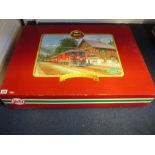 A BOXED L.G.B. G SCALE RHATISCHE BAHN CHUR-AROSA EXPRESS TRAIN SET, comprising GE 4/4 II electric