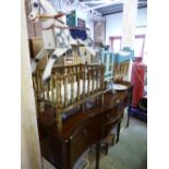 A QUANTITY OF CHILDS DOLLS FURNITURE, including two cots, one rocking horse, three chairs etc (10)