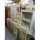 A MODERN GLAZED SINGLE DOOR CABINET, TV cabinet and a hi-fi unit (3)