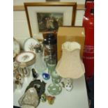 VARIOUS SUNDRIES, Beswick birds, Wedgwood green Jasperwares, boxed pressure lantern, three