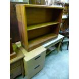 MODERN TWO DOOR FILING DRAWERS, and an open bookcase (2)