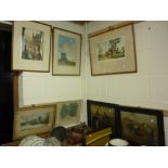 PRIDDY, JAMES, coloured etching 'Midsummer Morning' two others 'The Caravan' indistinctly signed etc