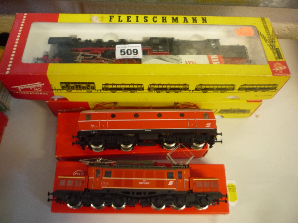 TWO BOXED FLEISCHMANN HO GAUGE DB LOCOMOTIVES, No.50 058 (1363) and 55 2781 (4145), and two boxed