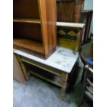 A PINE BRUSH STAINED WASHSTAND, (s.d.)