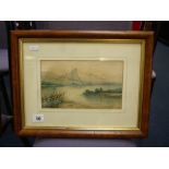 W. DE LA HUNT, 1894, a pair of lakeland landscapes, watercolour, 14cm x 23cm, one signed lower right
