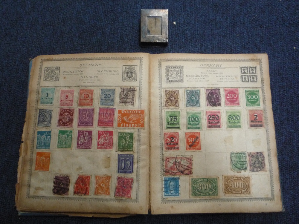 AN OLD TIME COLLECTION OF STAMPS, also a single compartment stamp box with silver lid - Image 2 of 2