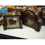 TWO SMITHS MANTEL CLOCKS, (key and pendulum for both)