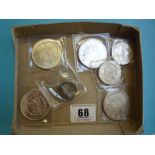 A SILVER LOT, to include two Mexico 8 Reals Starbursts 1875 FR GO 1894 GO RS good grades,  1880