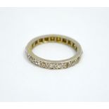A DIAMOND FULL BAND ETERNITY RING, comprising of 22 old cut diamonds, ring size M