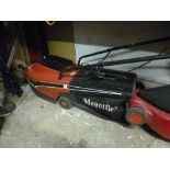A MOUNT FIELD ELECTRIC LAWNMOWER, with grassbox