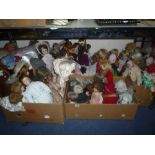 A LARGE QUANTITY OF COLLECTORS DOLLS, COTS, ACCESSORIES, etc