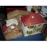 FOUR DOLLS HOUSES, to include a Tri-ang, Sylvanian Familes etc (s.d.)
