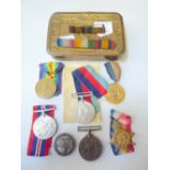 PRINCESS MARY 1914 TIN CONTAINING 1914-15 STAR AND VICTORY MEDAL, correctly named to A-821 PTE E.