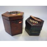 A THOMAS DAWKINS CONCERTINA, rosewood construction and in a mahogany case