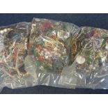 THREE BAGS OF COSTUME JEWELLERY