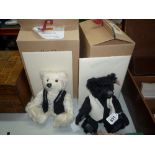 TWO BOXED STEIFF CLUB EVENT TEDDY BEARS, 2002 21cm white bear, Limited Edition No.839 and 2003