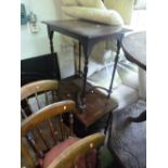 A MODERN NEST OF THREE TABLES, oak tea trolley and an occasional table (3)